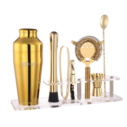 Gold cocktail shaker set - gold,
