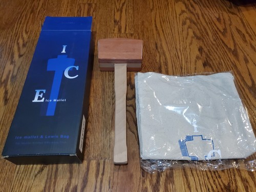 Wood ice mallet lewis bag - ice, &