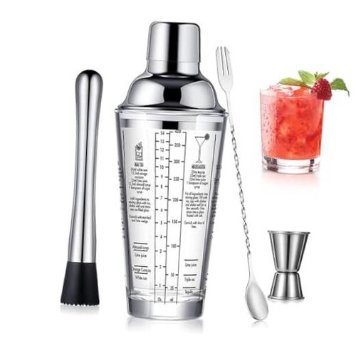 Glass cocktail shaker - glass,